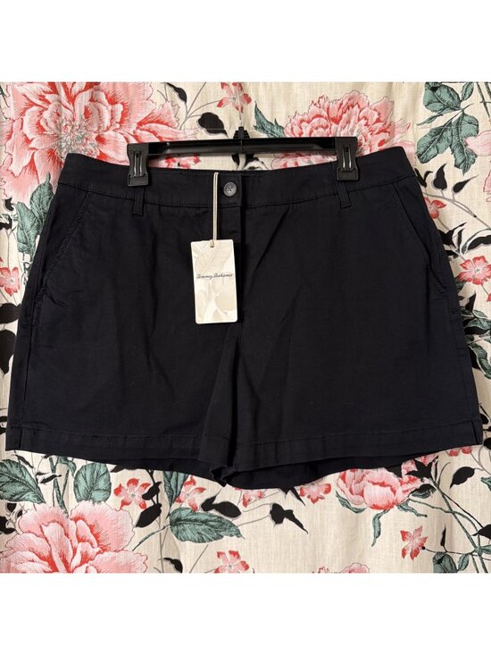 Tommy Bahama Pants - Tommy Bahama Women's Size 14 Black Boracay 5" Chino Shorts Stretch Cotton